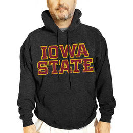 Iowa State Cyclones NCAA Adult Cotton Blend Charcoal Hooded Sweatshirt - Charcoal