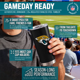 Jacksonville Jaguars NFL 20oz Gameday Stainless Steel Tumbler - Black
