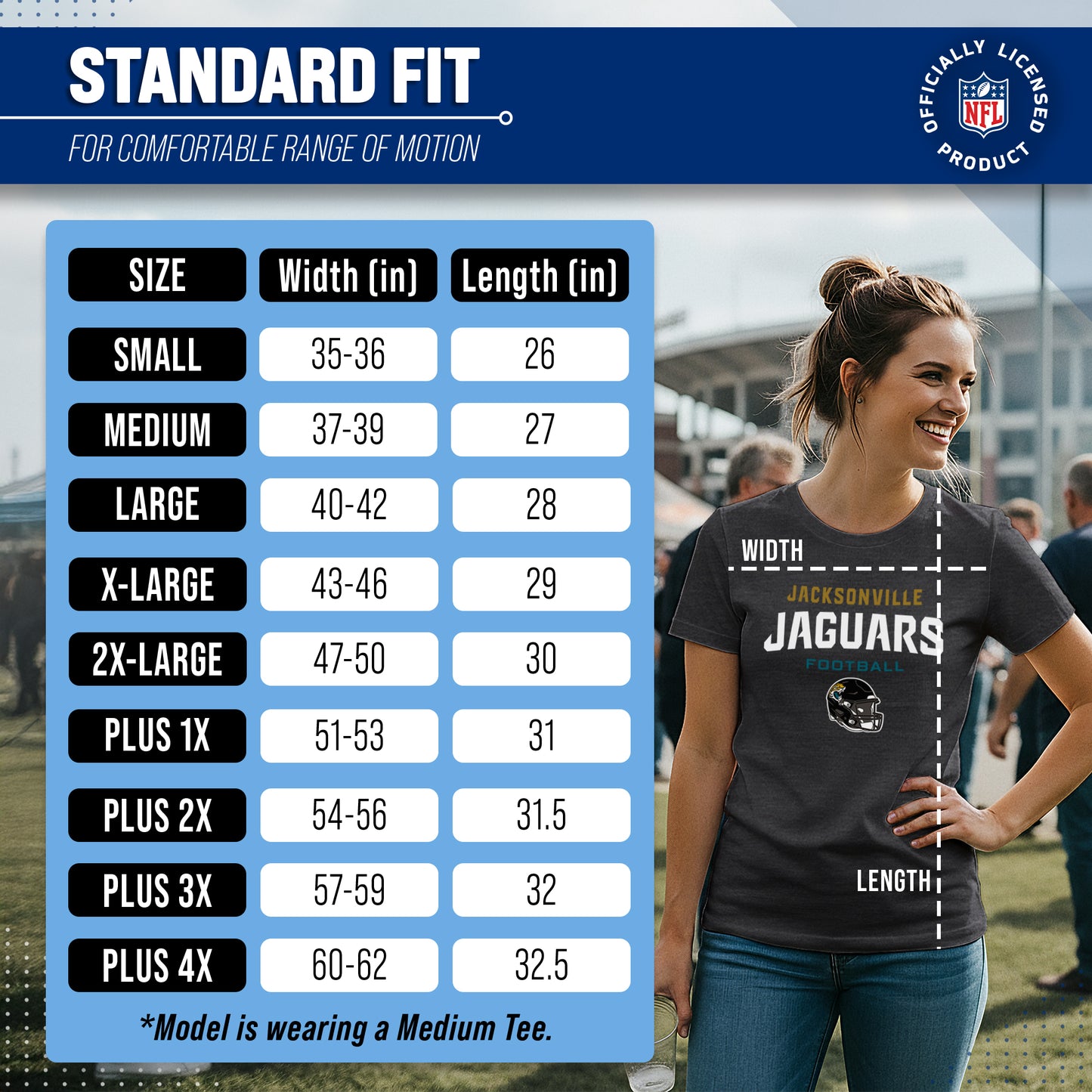 Jacksonville Jaguars Women's NFL Football Helmet Short Sleeve Tagless T-Shirt - Charcoal