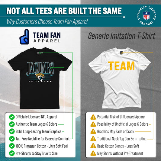 Jacksonville Jaguars NFL Adult Overtime Blueprint Tag-Less T-Shirt - Black