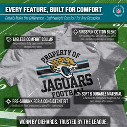 Jacksonville Jaguars NFL Adult Property Of T-Shirt - Sport Gray