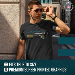 Jacksonville Jaguars Adult NFL Speed Stat Sheet T-Shirt - Black