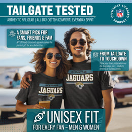 Jacksonville Jaguars NFL Adult Team Block Tagless T-Shirt - Charcoal