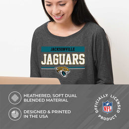 Jacksonville Jaguars NFL Womens Charcoal Crew Neck Football Apparel - Charcoal