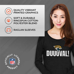 Jacksonville Jaguars NFL Womens Team Slogan Crew Neck - Black