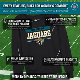 Jacksonville Jaguars NFL Womens Charcoal Crew Neck Football Apparel - Charcoal