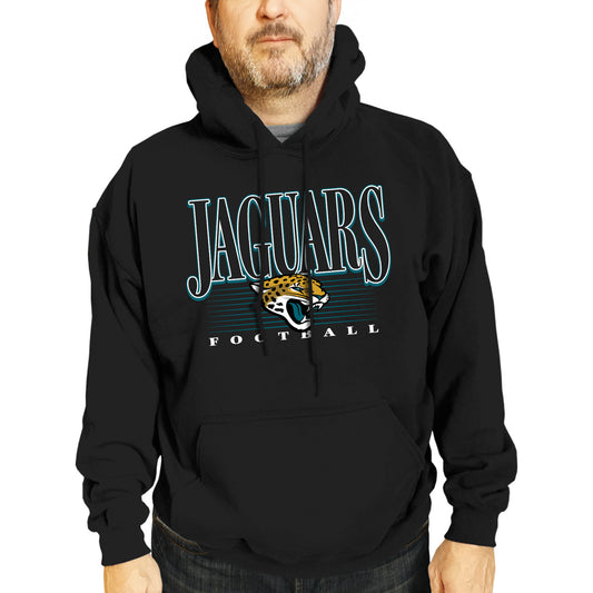 Jacksonville Jaguars NFL Adult Unisex Overtime Blueprint Soft Fleece Hooded Sweatshirt - Black