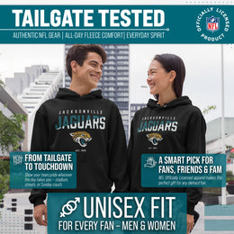 Jacksonville Jaguars Adult NFL Diagonal Fade Fleece Hooded Sweatshirt - Black