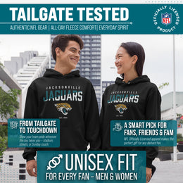 Jacksonville Jaguars Adult NFL Diagonal Fade Fleece Hooded Sweatshirt - Black