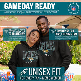 Jacksonville Jaguars NFL Adult Unisex Overtime Blueprint Soft Fleece Hooded Sweatshirt - Black