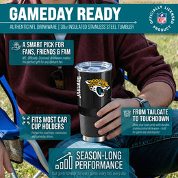 Jacksonville Jaguars NFL 30oz Gameday Stainless Steel Tumbler - Black