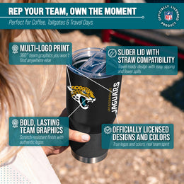 Jacksonville Jaguars NFL 30oz Gameday Stainless Steel Tumbler - Black