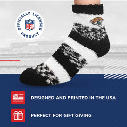Jacksonville Jaguars NFL Cozy Soft Slipper Socks - Black