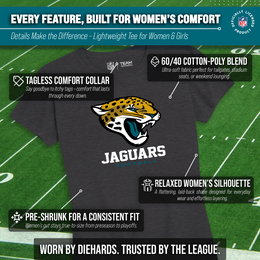 Jacksonville Jaguars Women's NFL Ultimate Fan Logo Short Sleeve T-Shirt - Black