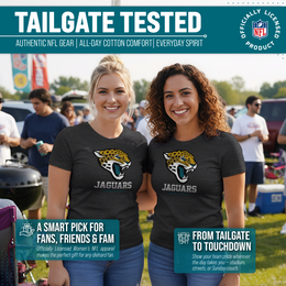 Jacksonville Jaguars Women's NFL Ultimate Fan Logo Short Sleeve T-Shirt - Black