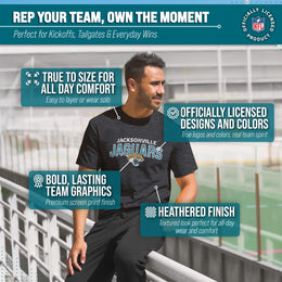 Jacksonville Jaguars NFL Starting Fresh Short Sleeve Heather T-Shirt - Black