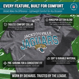 Jacksonville Jaguars NFL Starting Fresh Short Sleeve Heather T-Shirt - Sport Gray