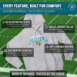 Jacksonville Jaguars NFL Adult Unisex Starting Fresh Ultra Soft Fleece Hooded Sweatshirt - Athletic Heather