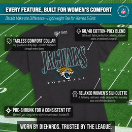 Jacksonville Jaguars NFL Womens Overtime Blueprint Tag-Less T-Shirt - Black