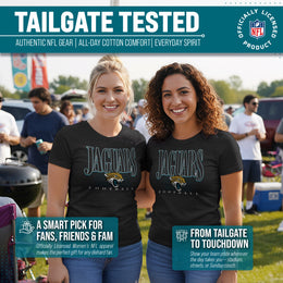 Jacksonville Jaguars NFL Womens Overtime Blueprint Tag-Less T-Shirt - Black