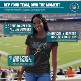 Jacksonville Jaguars NFL Womens Overtime Blueprint Tag-Less T-Shirt - Black