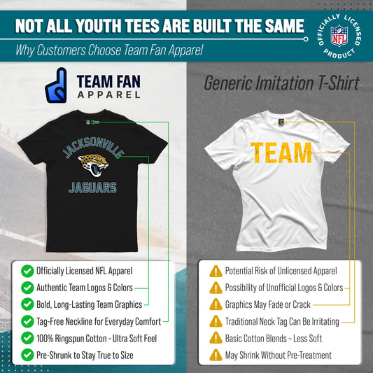 Jacksonville Jaguars NFL Youth Gameday Football T-Shirt - Black