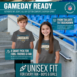 Jacksonville Jaguars NFL Youth Short Sleeve Charcoal T Shirt - Charcoal