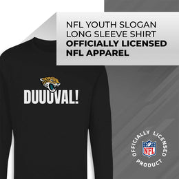 Jacksonville Jaguars NFL Youth Team Slogan crewneck Sweatshirt - Black