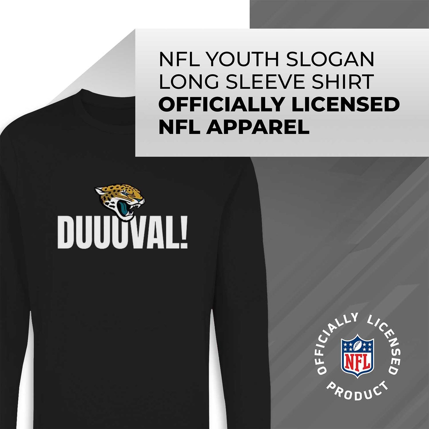 Jacksonville Jaguars NFL Youth Team Slogan crewneck Sweatshirt - Black