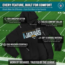 Jacksonville Jaguars NFL Youth Modern Endzone Football Fleece Hooded Sweatshirt - Black