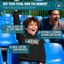 Jacksonville Jaguars NFL Youth Modern Endzone Football Fleece Hooded Sweatshirt - Black