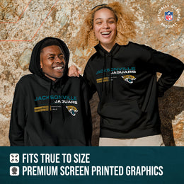 Jacksonville Jaguars Adult NFL Speed Stat Sheet Fleece Hooded Sweatshirt - Black