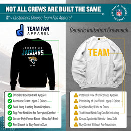 Jacksonville Jaguars Adult NFL Diagonal Fade Color Block Crewneck Sweatshirt - Black