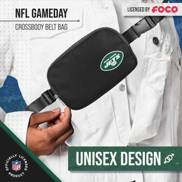 New York Jets NFL Gameday On The Move Crossbody Belt Bag - Black