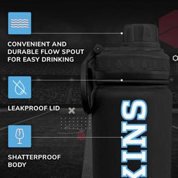 Johns Hopkins Blue Jays NCAA Stainless Steel Water Bottle - Black