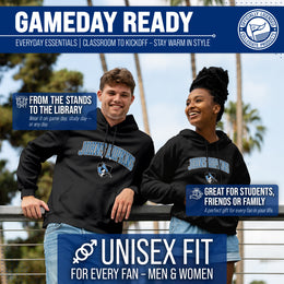 Johns Hopkins Blue Jays Adult Arch & Logo Soft Style Gameday Hooded Sweatshirt - Black