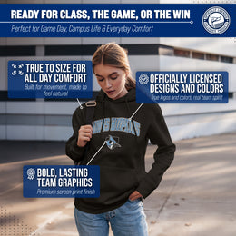 Johns Hopkins Blue Jays Adult Arch & Logo Soft Style Gameday Hooded Sweatshirt - Black
