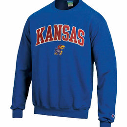 Kansas Jayhawks Adult Tackle Twill Crewneck - Royal