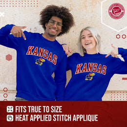 Kansas Jayhawks NCAA Adult Tackle Twill Crewneck Sweatshirt - Royal
