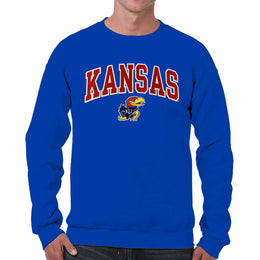 Kansas Jayhawks NCAA Adult Tackle Twill Crewneck Sweatshirt - Royal