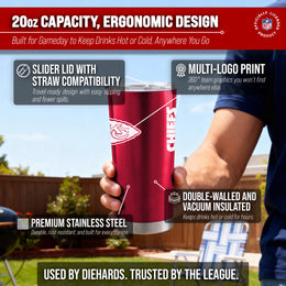 Kansas City Chiefs NFL 20oz Gameday Stainless Steel Tumbler - Red