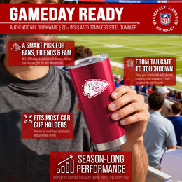 Kansas City Chiefs NFL 20oz Gameday Stainless Steel Tumbler - Red