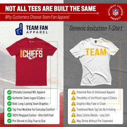 Kansas City Chiefs NFL Adult Modern Endzone Tag-Less T-Shirt - Red