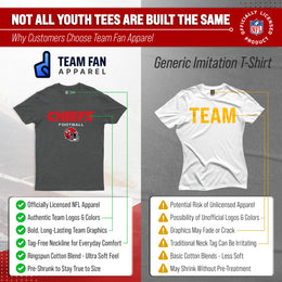 Kansas City Chiefs NFL Youth Football Helmet Tagless T-Shirt - Charcoal