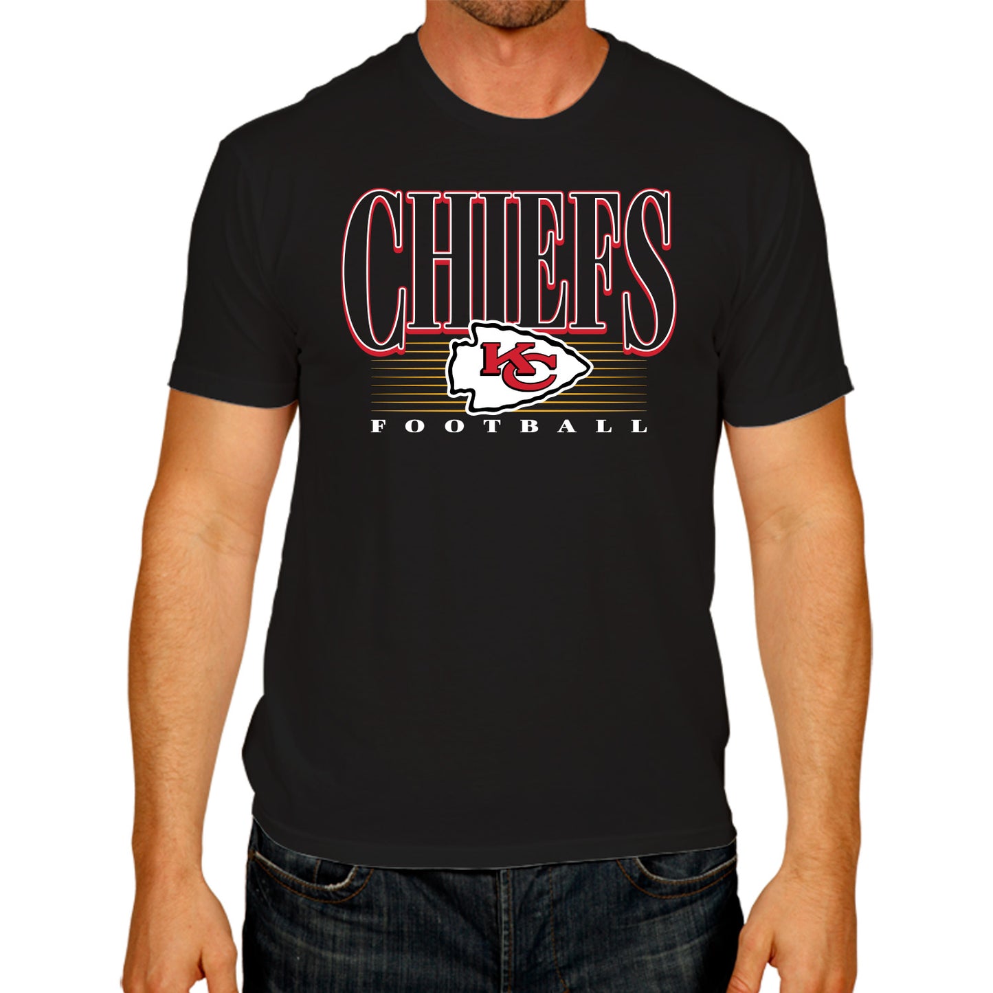 Kansas City Chiefs NFL Adult Overtime Blueprint Tag-Less T-Shirt - Black
