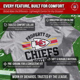 Kansas City Chiefs NFL Adult Property Of T-Shirt - Sport Gray