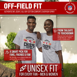 Kansas City Chiefs NFL Adult Property Of T-Shirt - Sport Gray