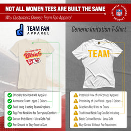 Kansas City Chiefs NFL Womens Vintage Charm Tag-Less Soft T-Shirt - Birch