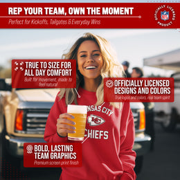 Kansas City Chiefs NFL Adult Gameday Football Crewneck Sweatshirt - Red