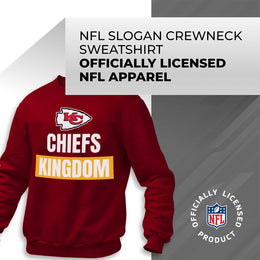 Kansas City Chiefs NFL Adult Slogan Crewneck Sweatshirt - Red